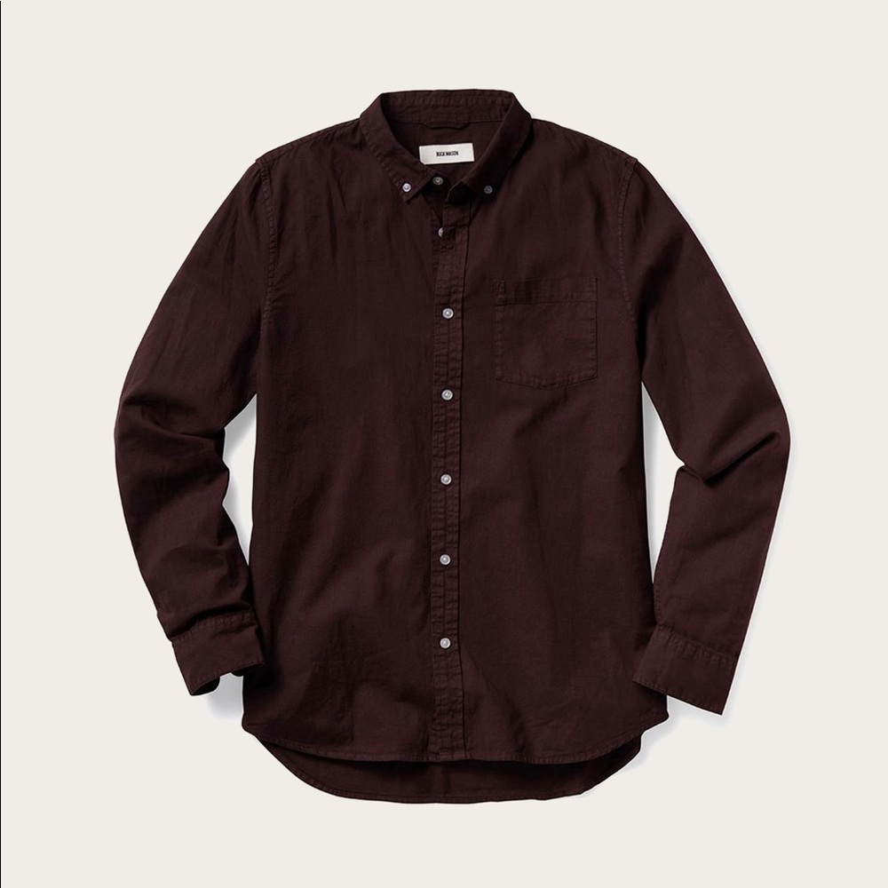 Buck Mason Perfect Oxford in CLOVE